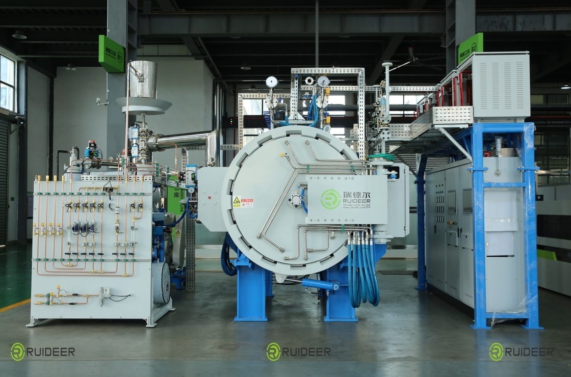 Horno de compresión de vacío de chimenea deslizante 6-10MPa hasta 1600°C para desvaciado y paneles de gas MFC H2/N2/Ar en entornos industriales