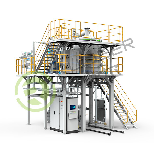 Horno CVI de carbono pirolítico grande vertical carga superior/inferior con temperatura de trabajo máxima de 1300 °C