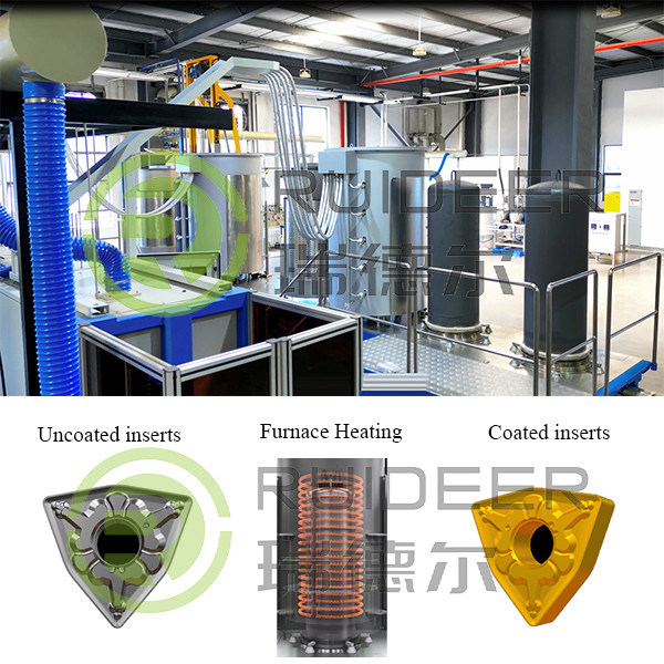 Cuarto de recubrimiento de aleación de temperatura Resistencia eléctrica de calentamiento Horno CVD para sustratos metálicos o cerámicos de tamaño personalizable